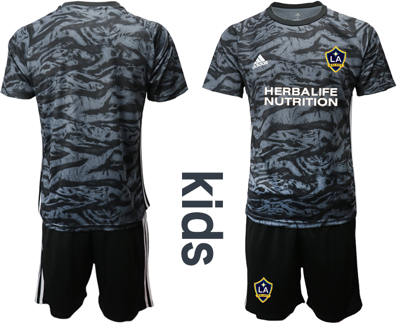 Youth 2020-2021 club Los Angeles Galaxy black goalkeeper blank Soccer Jerseys->leicester city jersey->Soccer Club Jersey